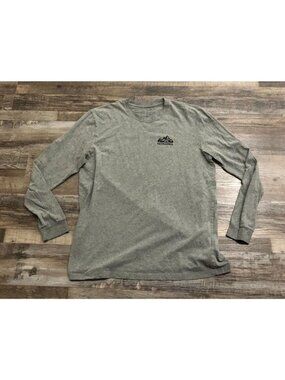 Patagonia Long Sleeve Fitz Roy Scope Responsibili-Tee Mens Large Gray Shirt